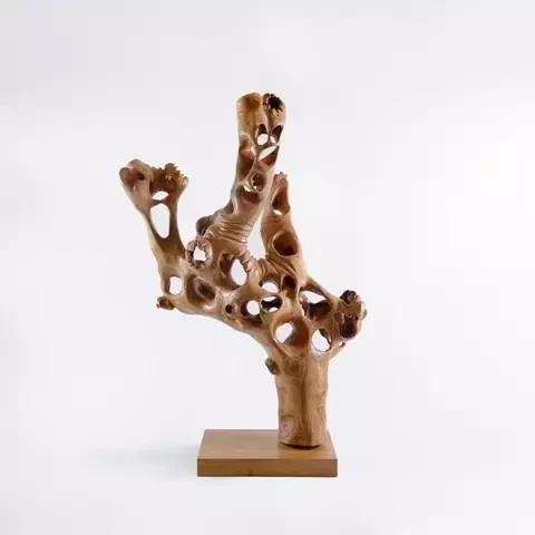 Itelvino Jahn - cerne de raiz de cedro maciço