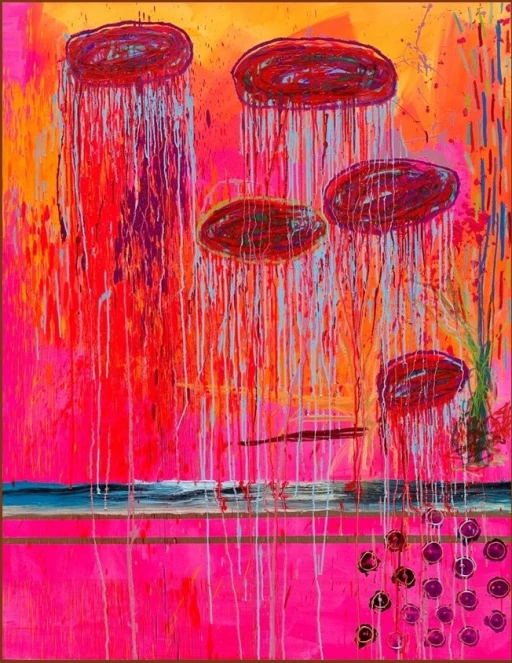 Jellyfish in the Pink Sea