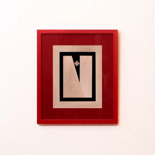 Fragmentos Geométricos moldura vermelha N1