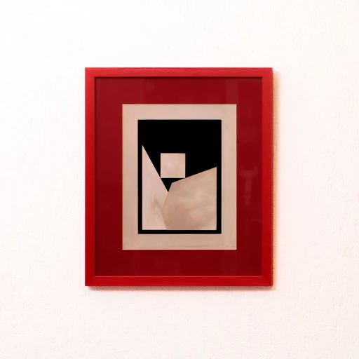 Fragmentos Geométricos moldura vermelha N2