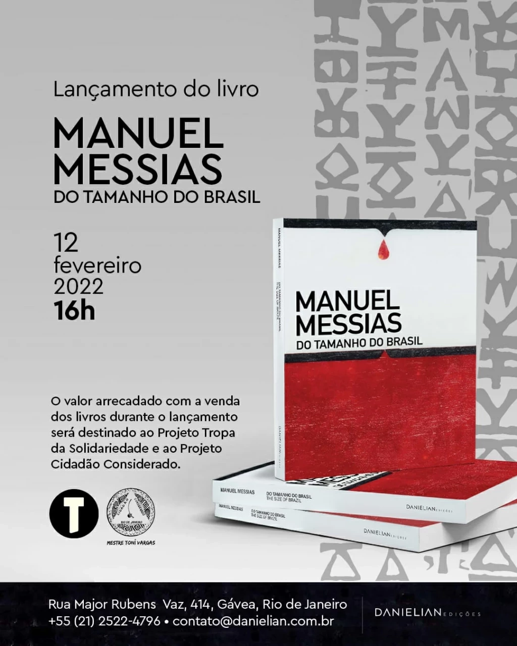 Lançamento livro “Manuel Messias – Do Tamanho do Brasil”