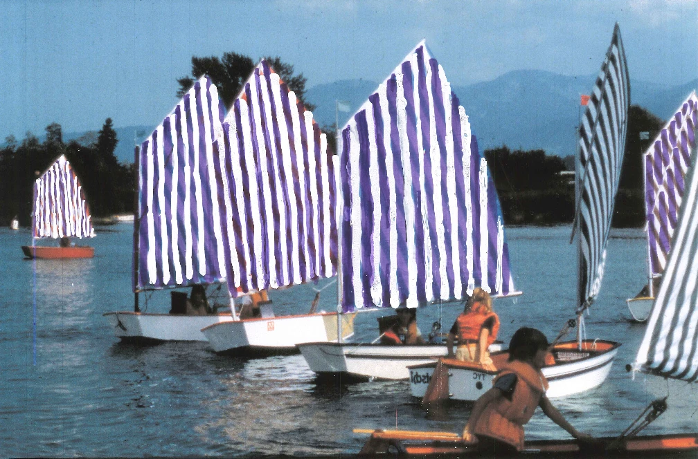 Exposição individual “Voile/Toile – Toile/Voile (Vela/Tela – Tela/Vela)”, de Daniel Buren