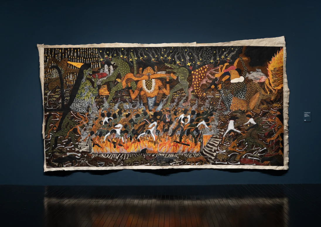 Exposição "Santiago Yahuarcani: o princípio do conhecimento"