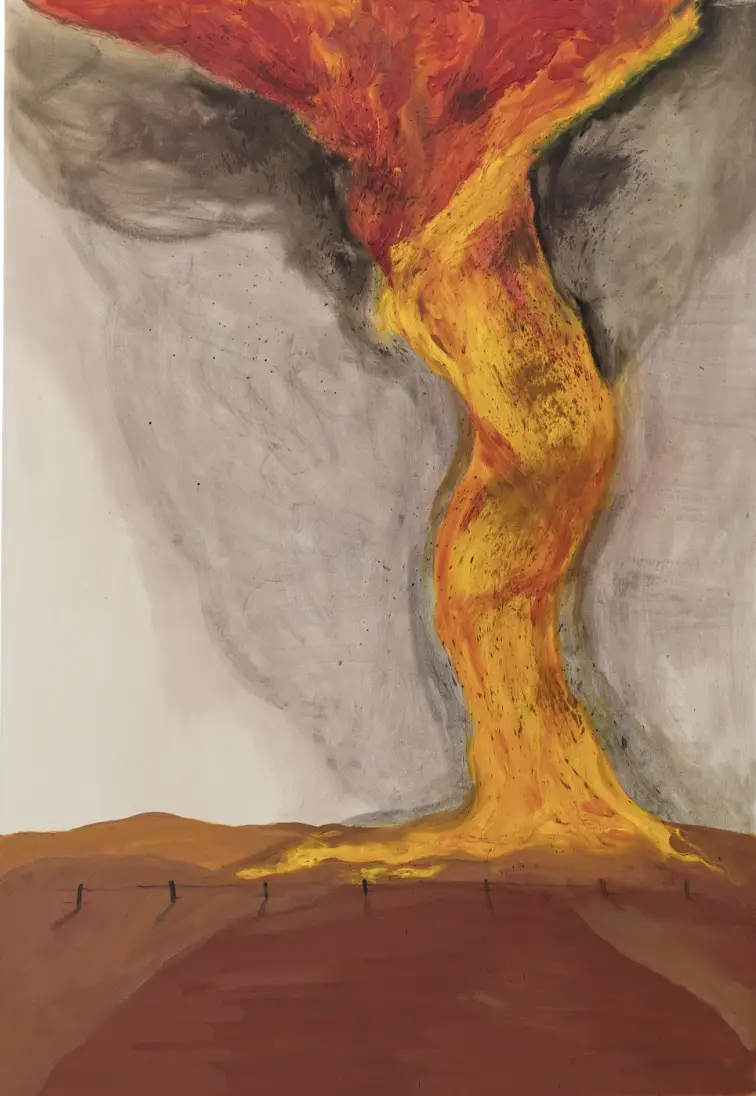 Exposições "O voo silencioso do pássaro de fogo", de Alice Lara, e "Dentro da estrela azulada", de Renato Rios