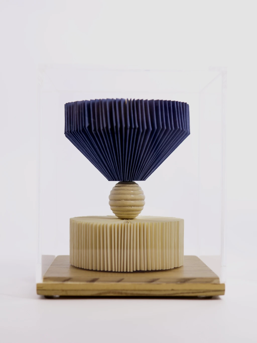 Escultura Duas Alturas Azul e Bege