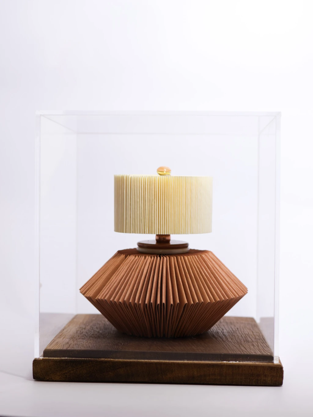 Escultura em Papel Dupla em madeira