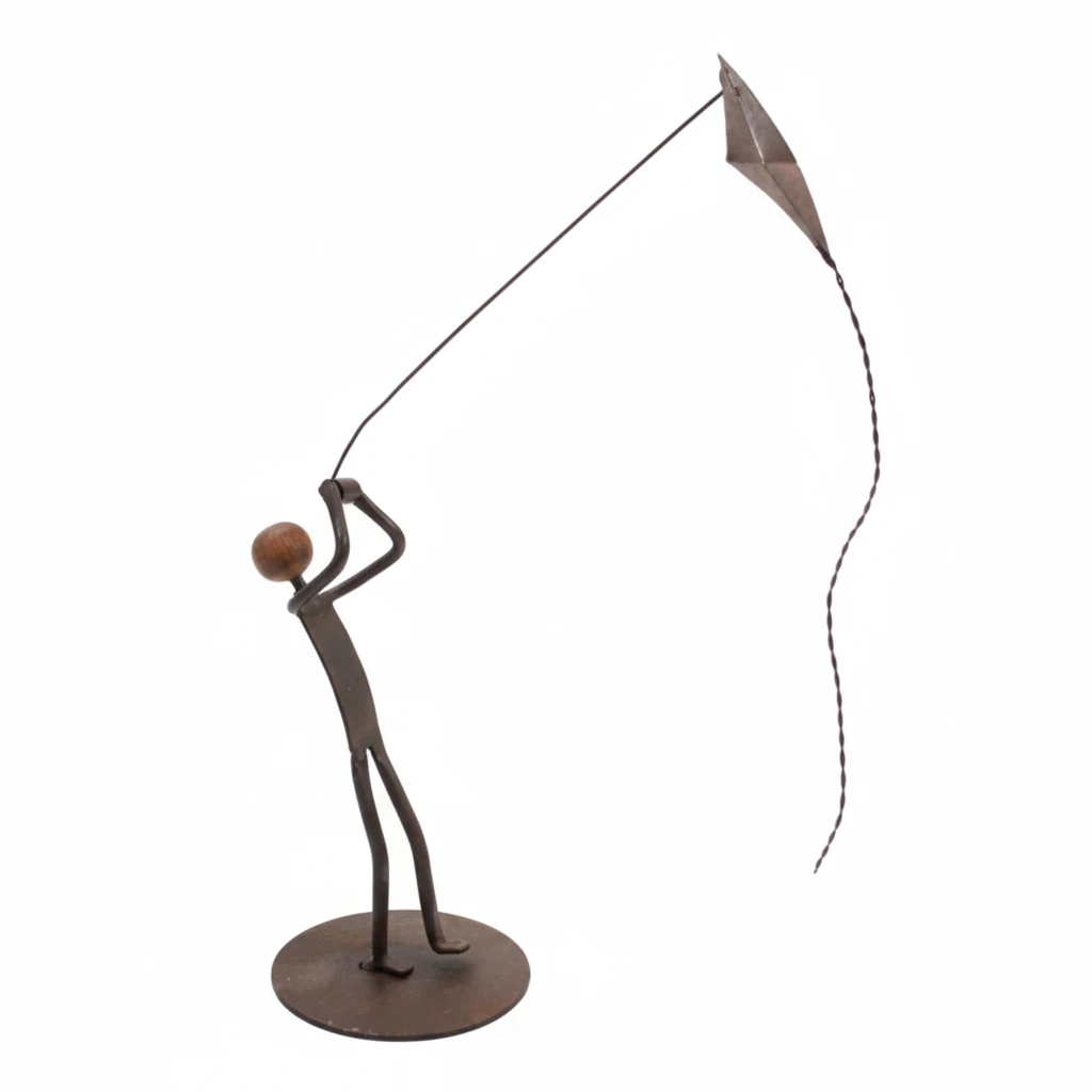 Escultura Criança com Pipa