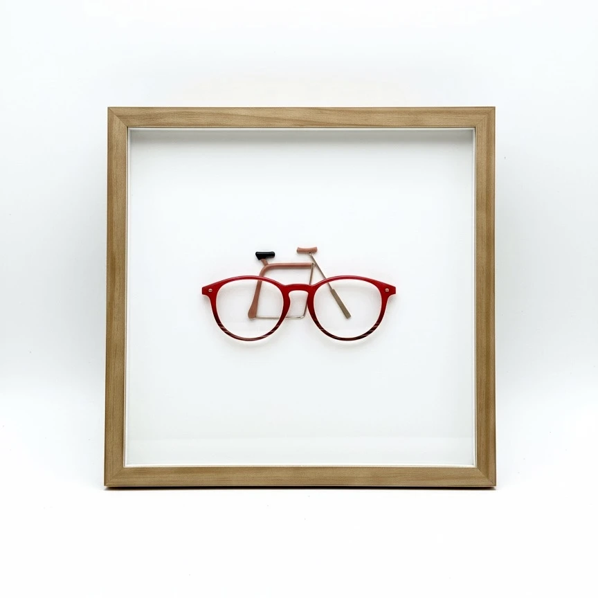 Quadro óculos bike Vermelho