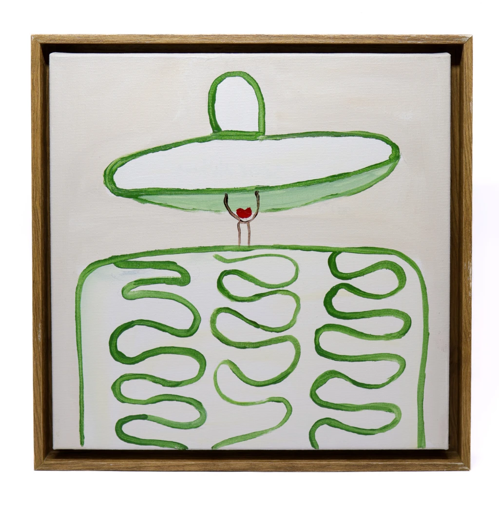 Série Mulheres 11 - Chapéu verde fundo branco