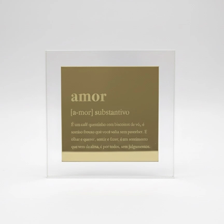 Quadro metálico: Amor