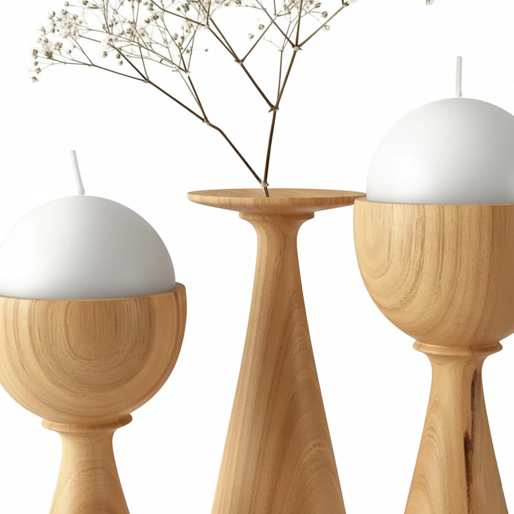 Trio castiçal Pitomba