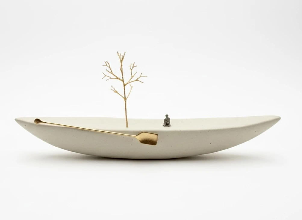 Escultura criando raízes