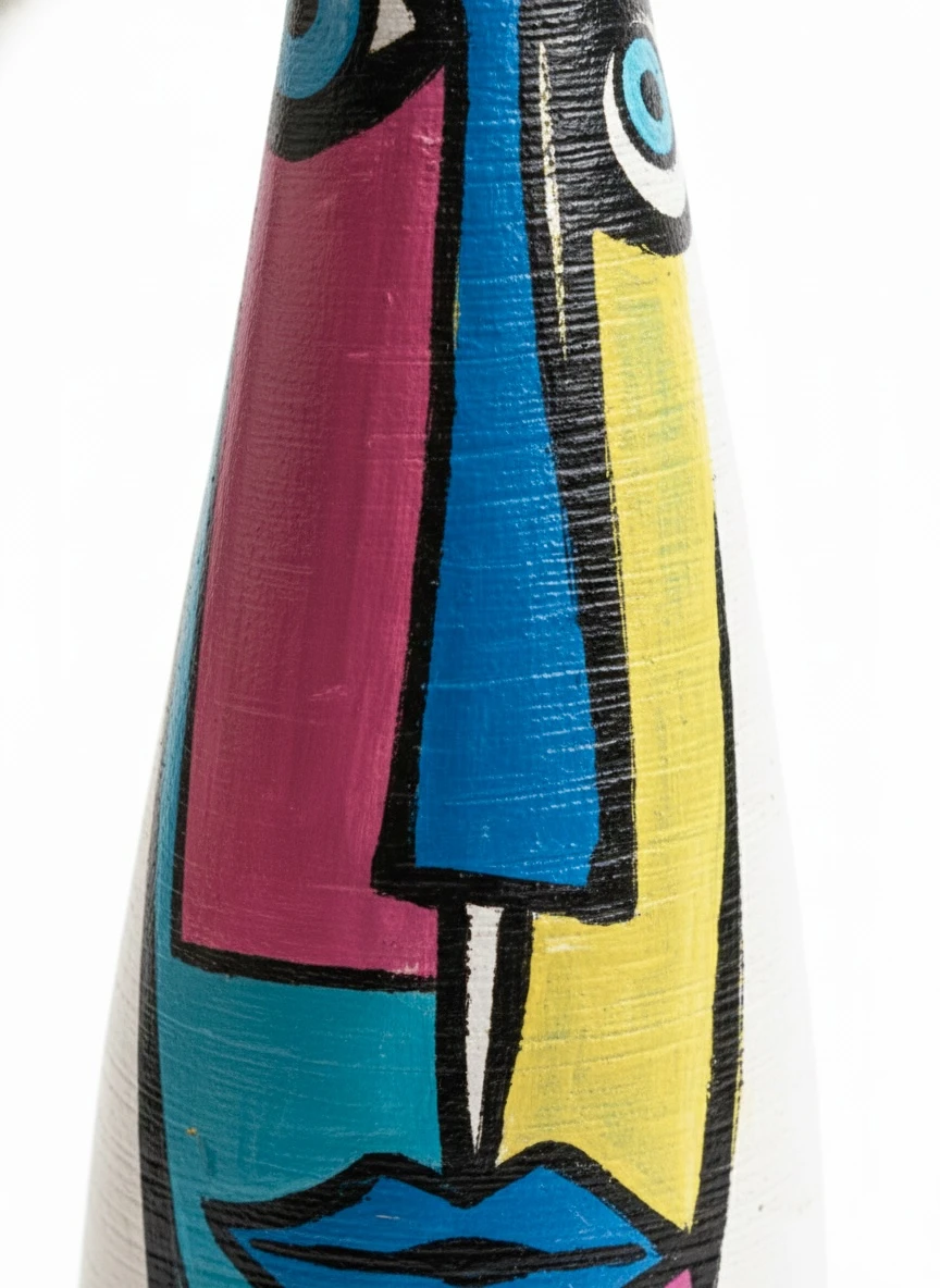 Vaso rostos geométricos 