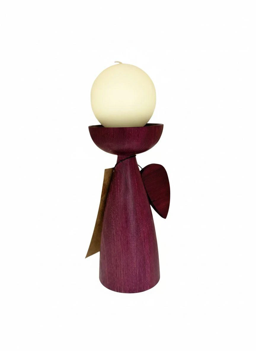 Castiçal anjo roxinho