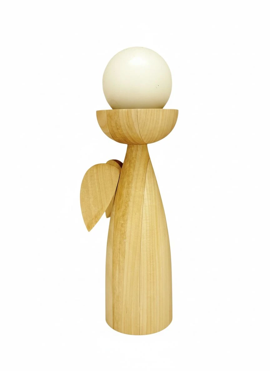 Castiçal anjo Pau Brasil