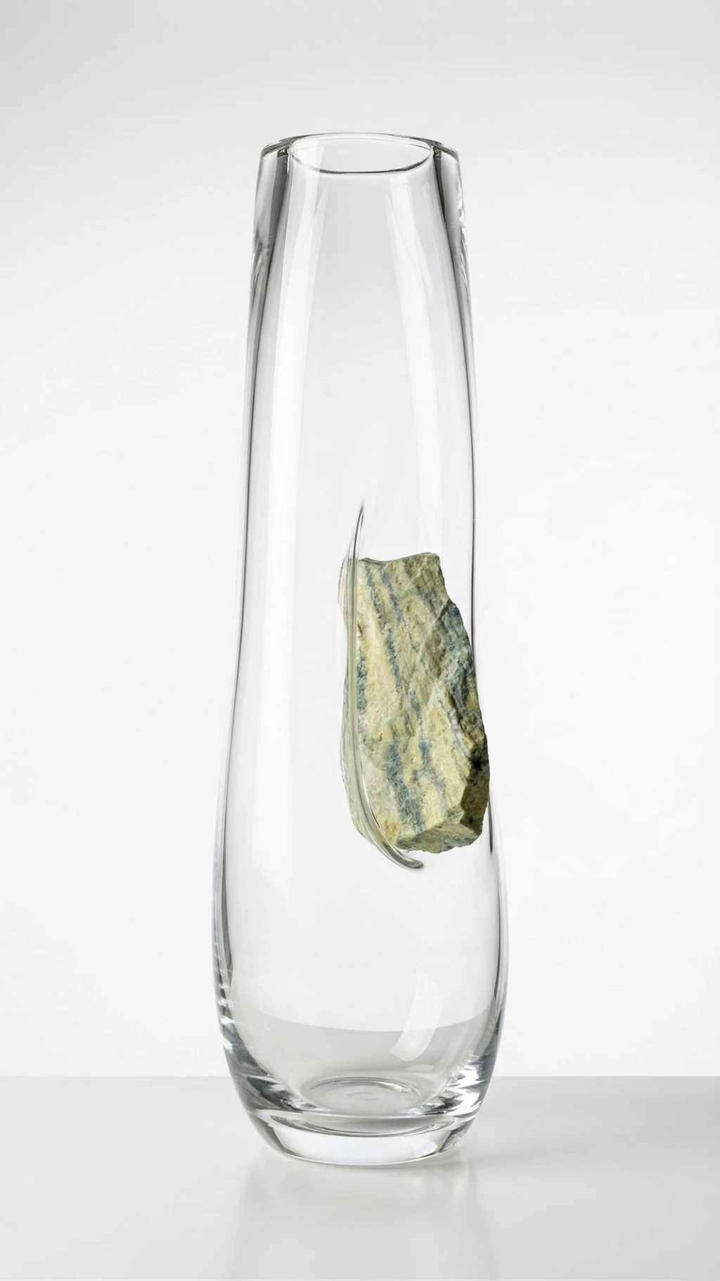 Vaso Stone edge vertical pedra verde