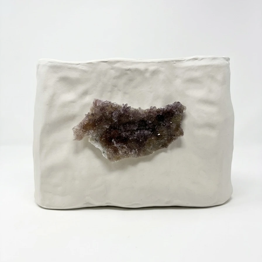 Vaso pedras brasileiras Ametista G