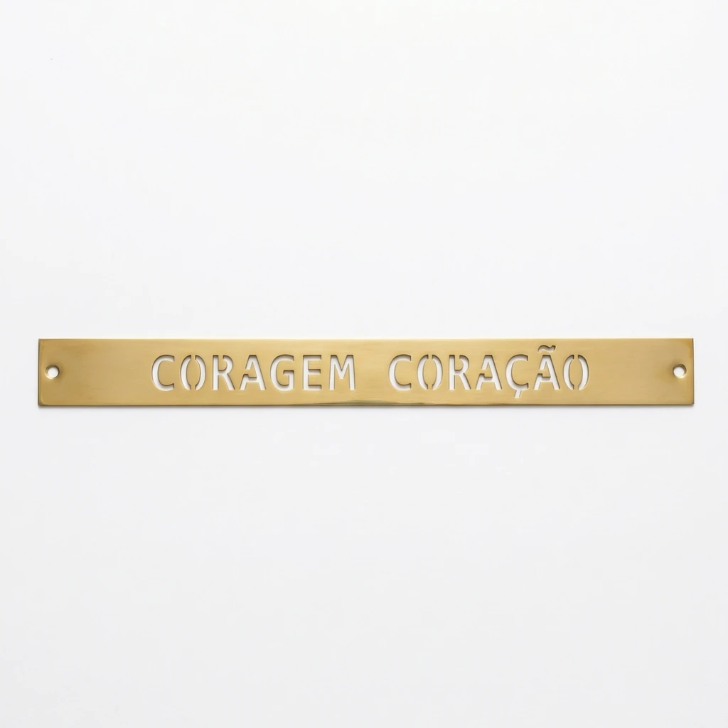 Placa Coragem e coração