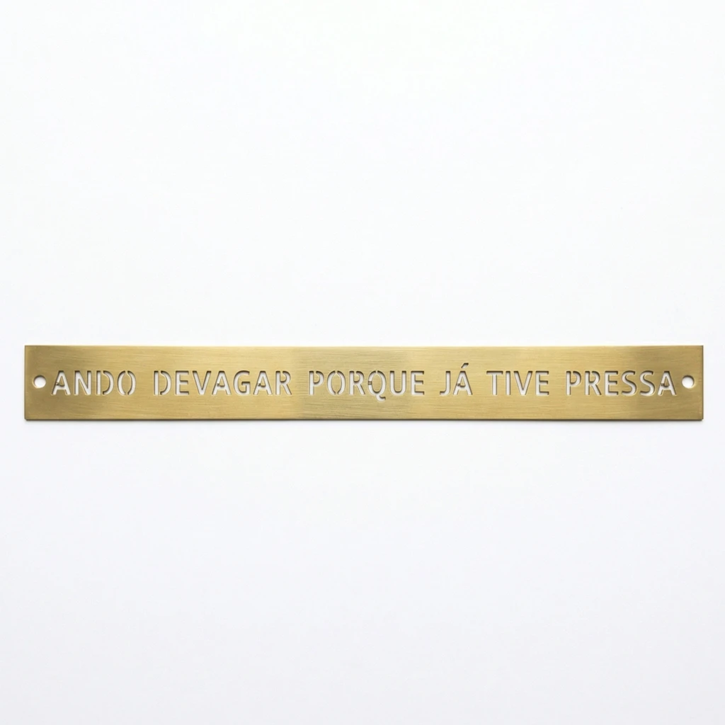 Placa ando devagar porque já tive pressa