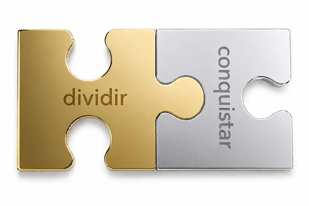 Puzzle encaixe: Dividir + conquistar