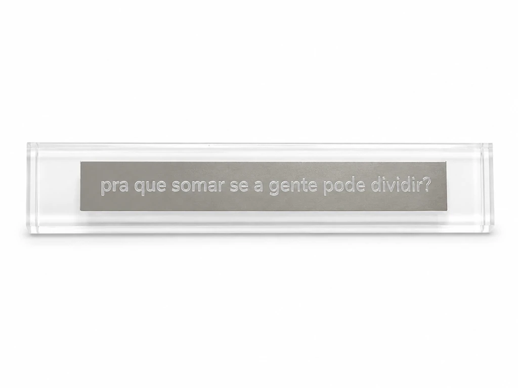 Pra que somar se a gente pode dividir?