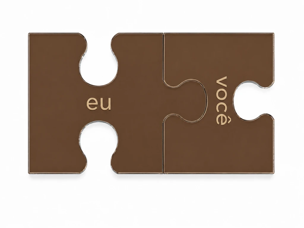 Puzzle encaixe bronze: Eu + você