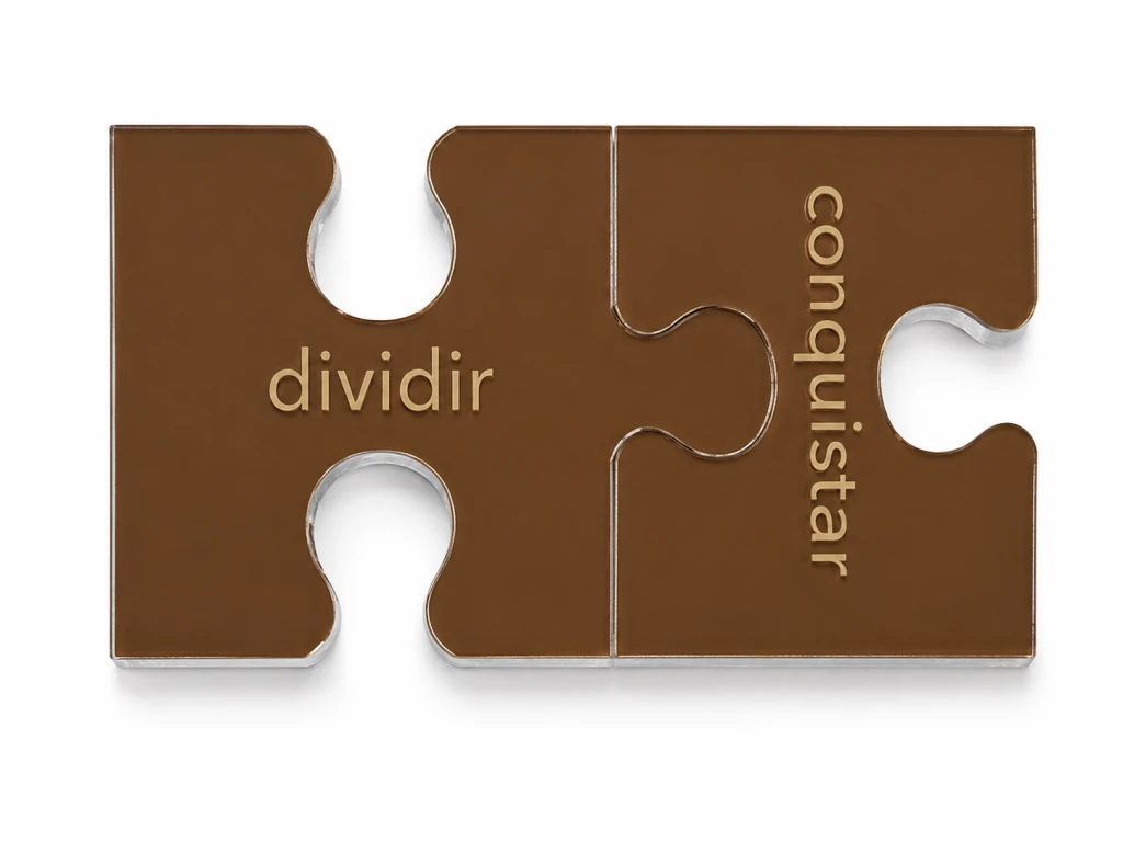 Puzzle encaixe bronze: Dividir + Conquistar