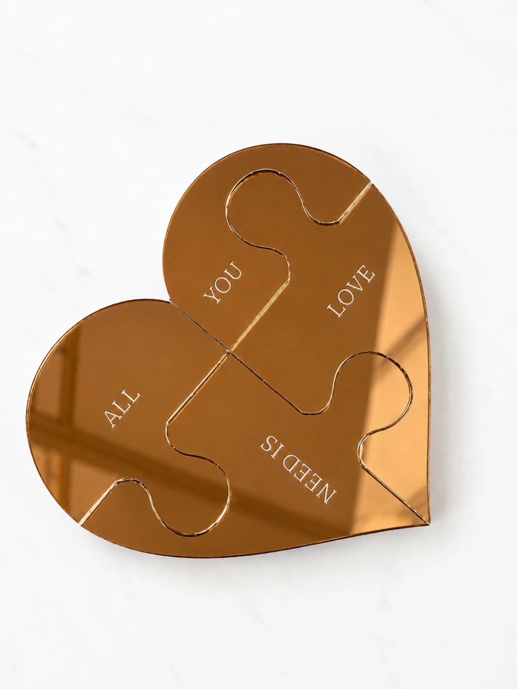 PUZZLE CORAção bronze: All you need is love