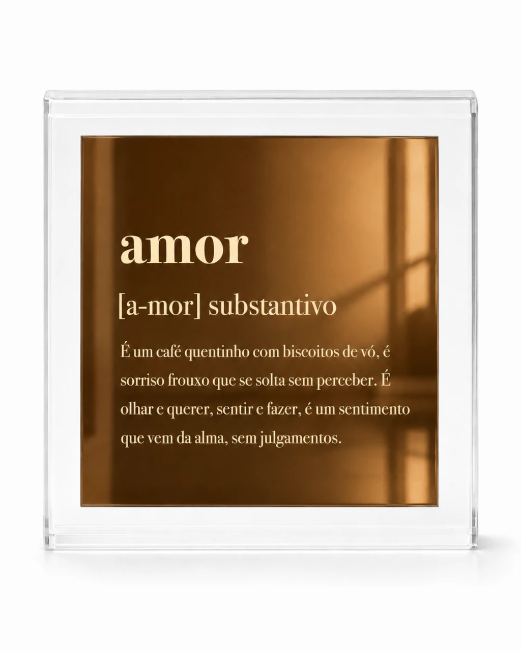 Quadro definição bronze: Amor