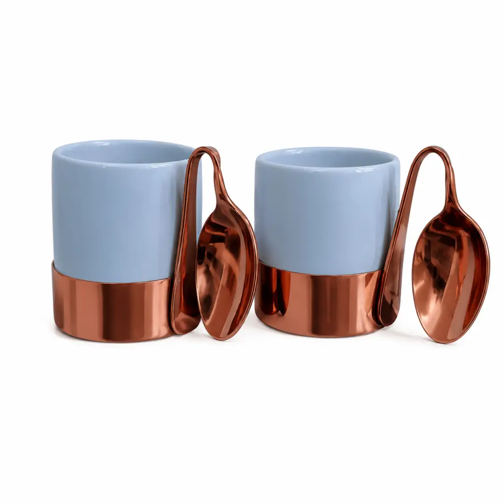  Conjunto de Xícaras com Colher