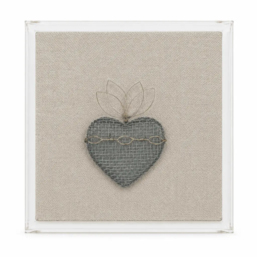 Quadro Sagrado Coração Prata