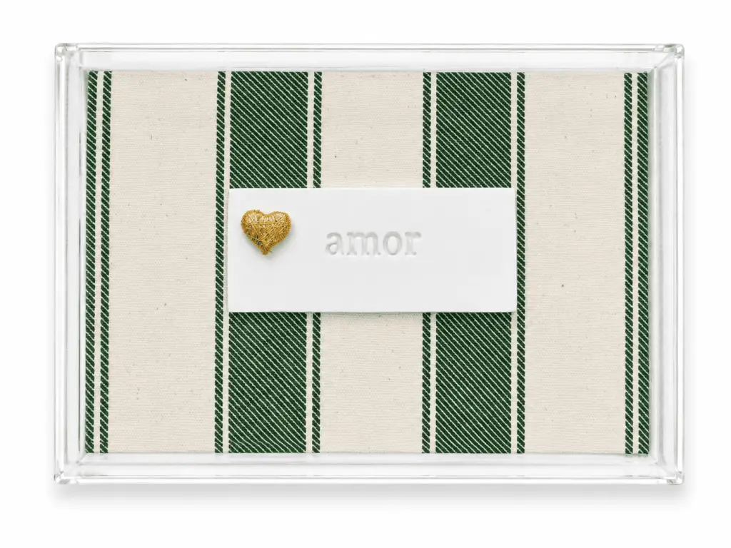 Quadro Verde Listrado - Amor