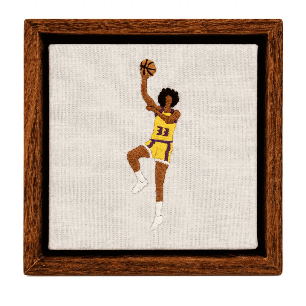 Mini Quadro Basquete Kareem Abdul-Jabbar