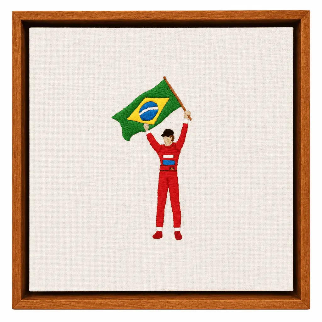Mini Quadro Automobilismo Ayrton Senna