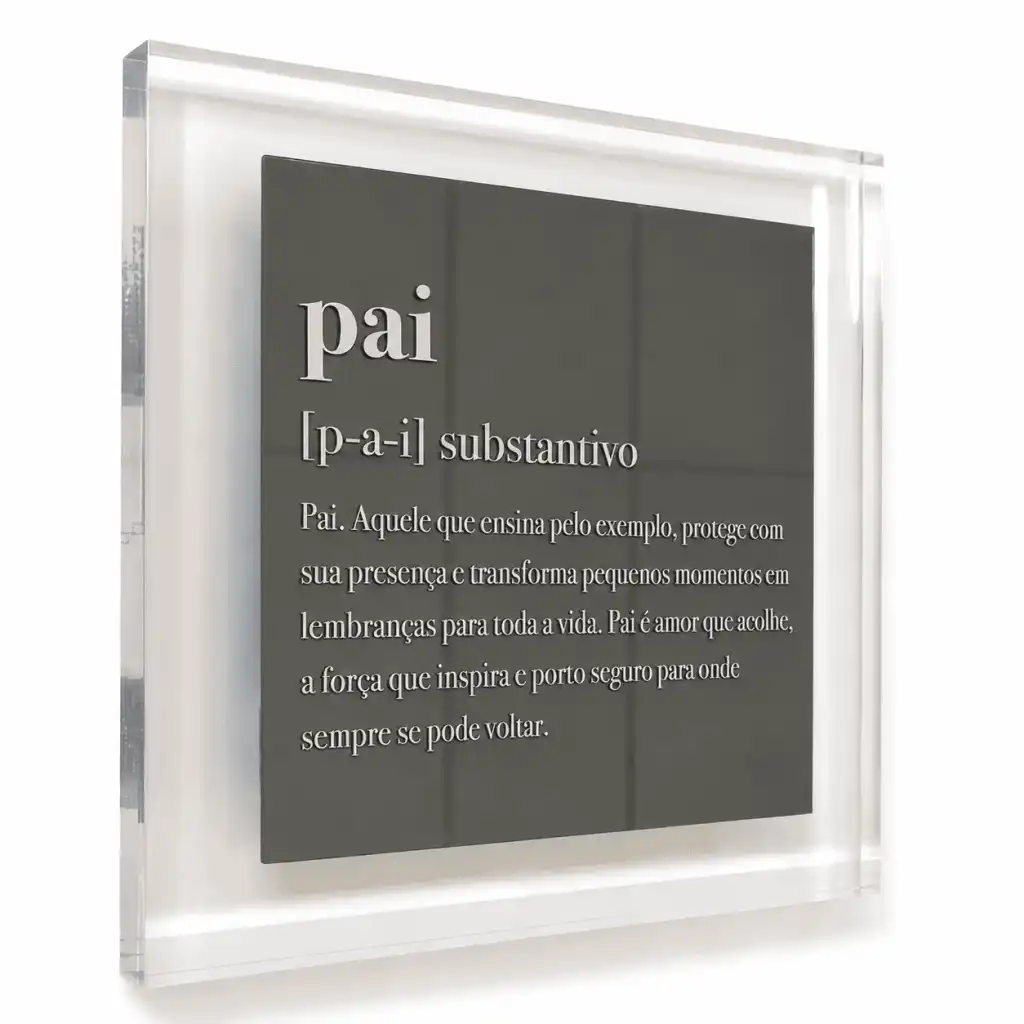 Quadro Definição Pai (Cinza)