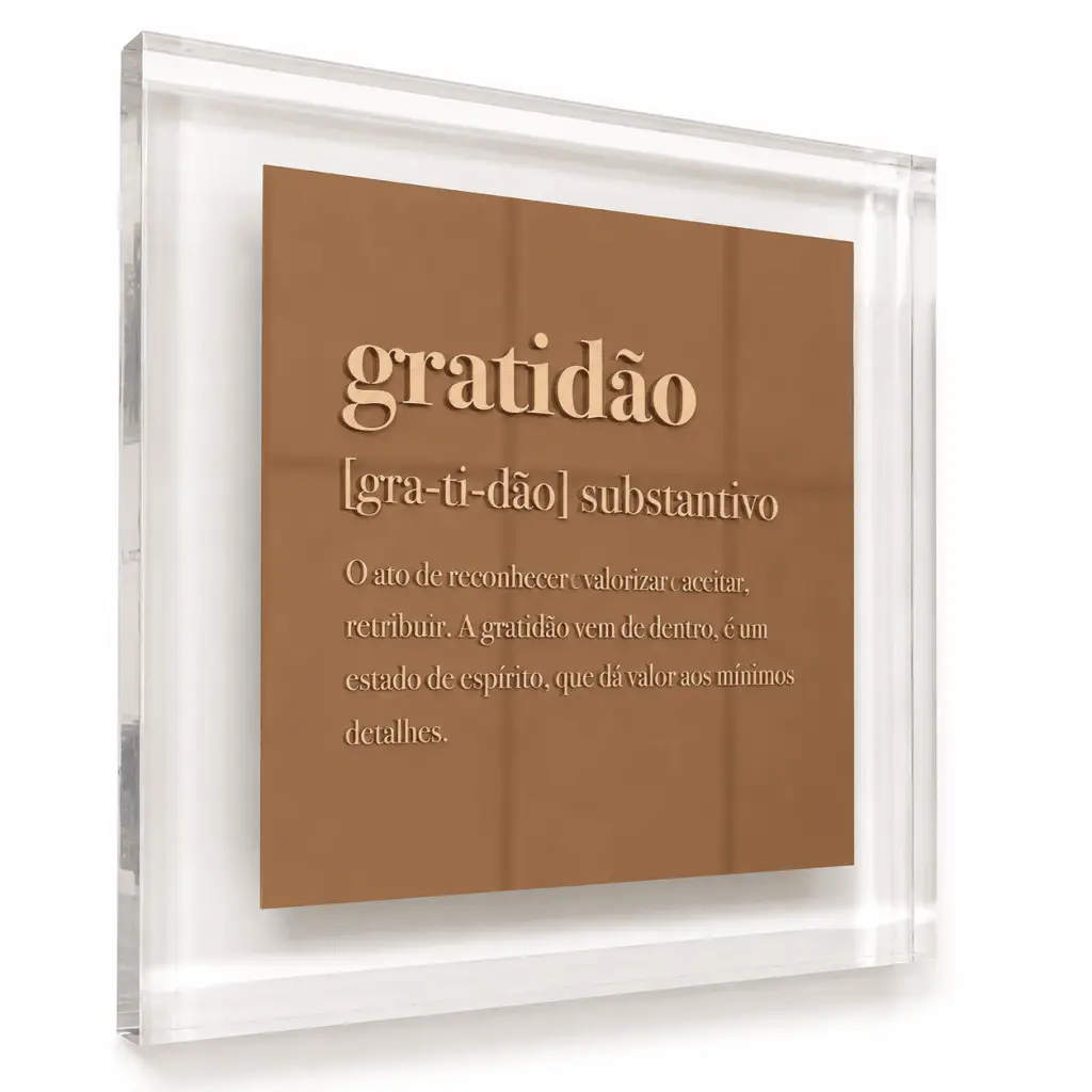 Quadro Definição Gratidão (Bronze)