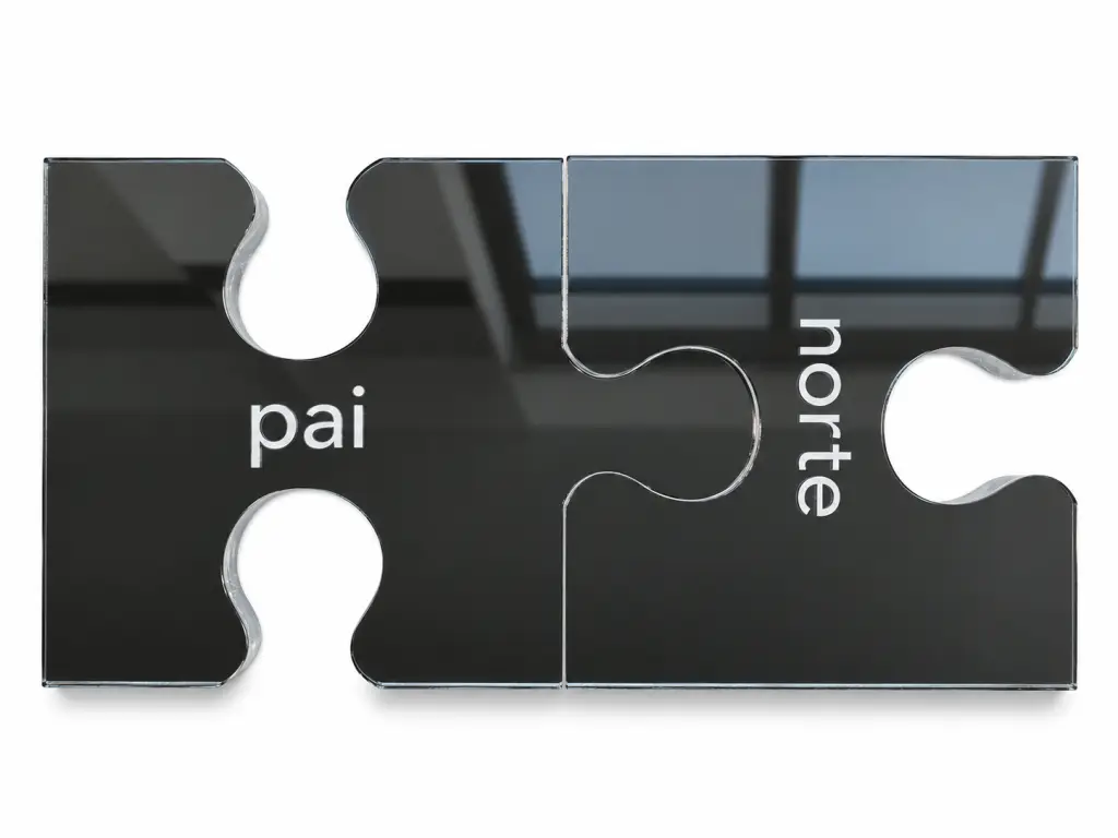 Puzzle de Encaixe 2 Peças Pai-Norte (Cinza)