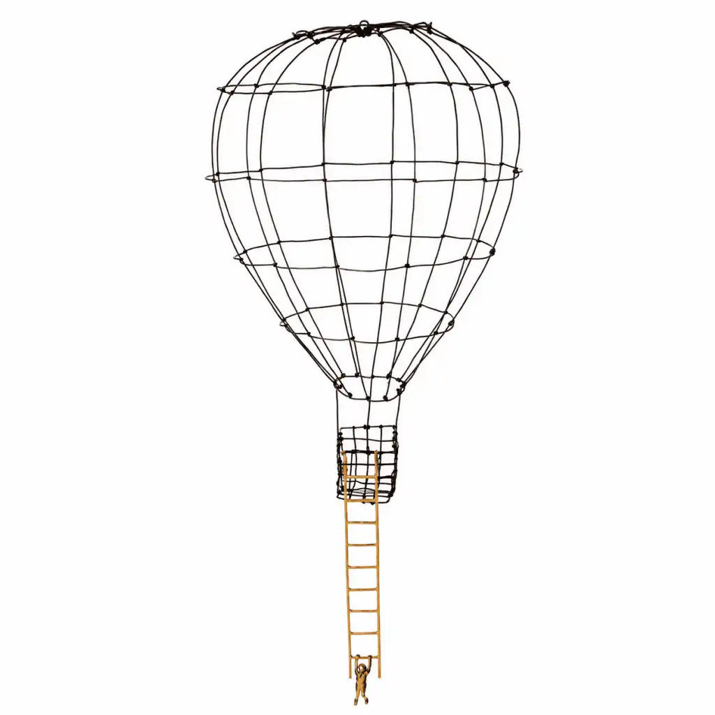 Balão com Escada e Menina Pendurada