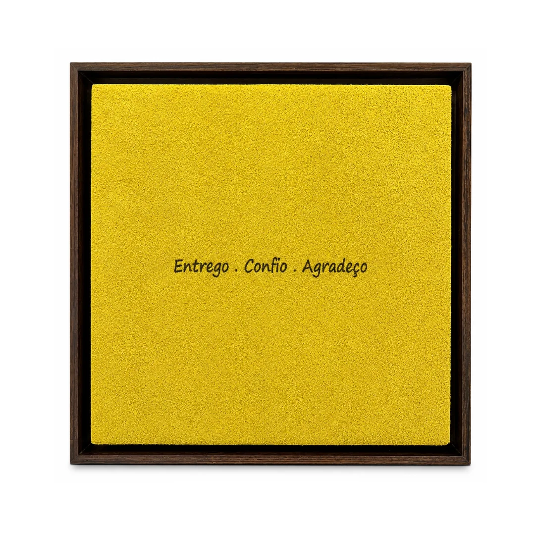 Quadro Camurça: Entrego Confio Agradeço